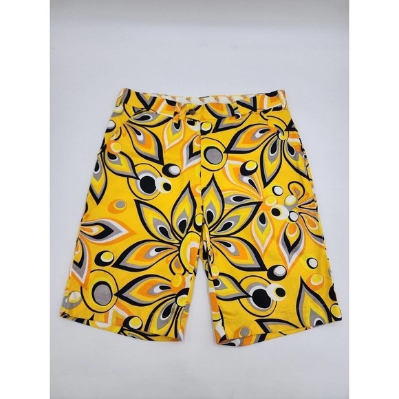 Loudmouth Golf Other - Loudmouth Golf Shagadelic Yellow Retro Colorful Golf Shorts Mens Size 34 Floral